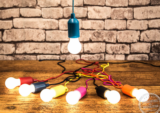 LED Ziehlampe mit Werbedruck