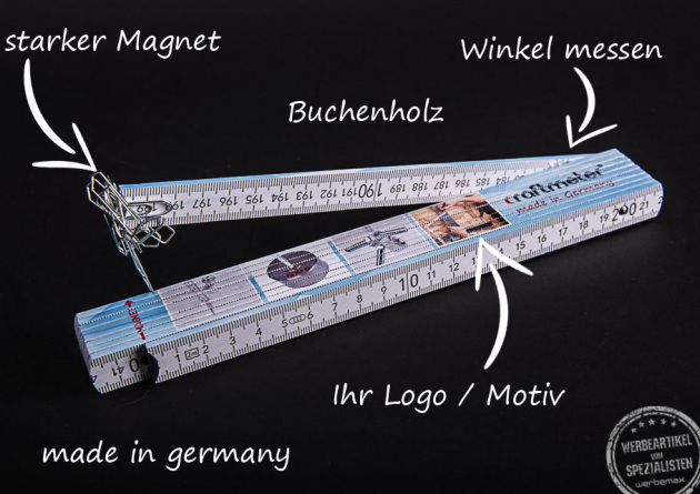 Meterstab mit Werbedruck