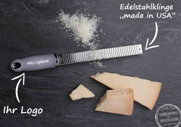 küchenreibe bedruckt als werbeartikel microplane
