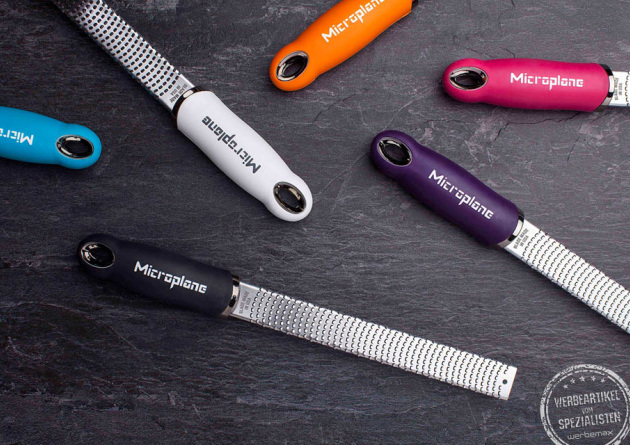 microplane reibe mit firmenlogo