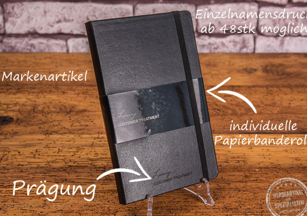 moleskine Notizbuch geprägt