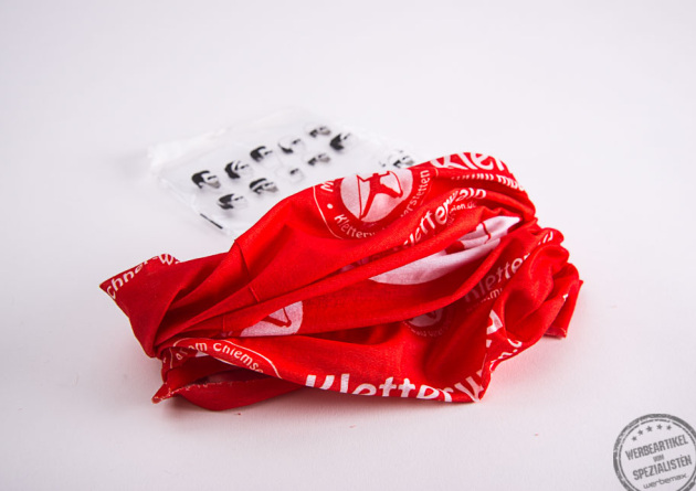 Outdoor Werbeartikel Multifuntionstuch in rot