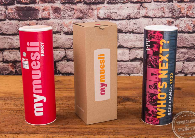 mymüsli Müslidose mit Kartonverpackung
