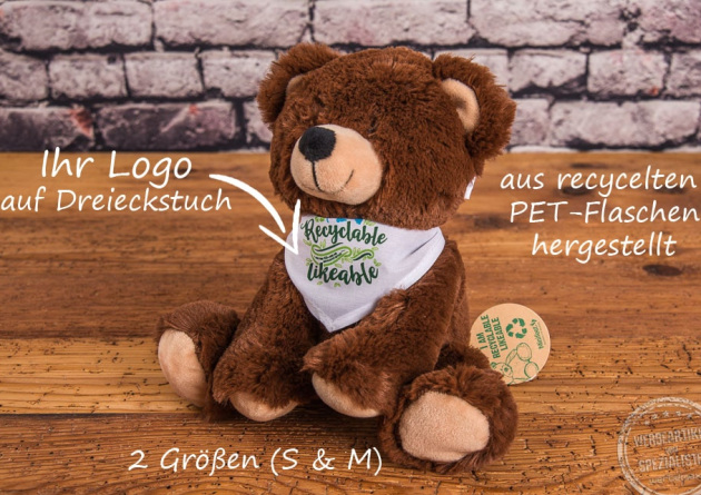 Kuscheltier aus recycelten PET Flaschen