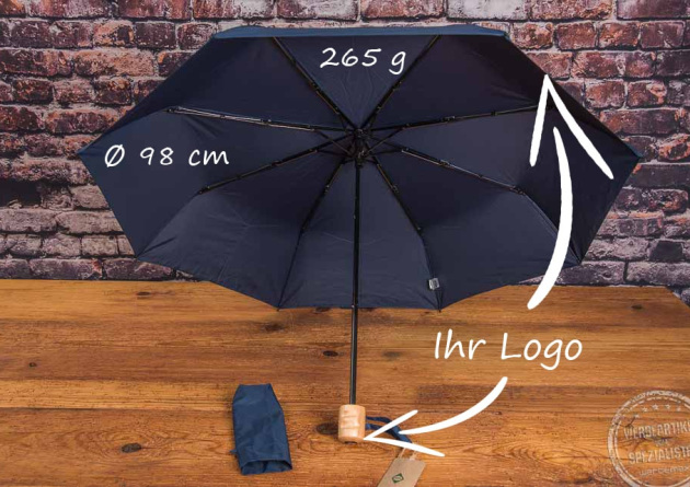 nachhaltiger Werbeschirm