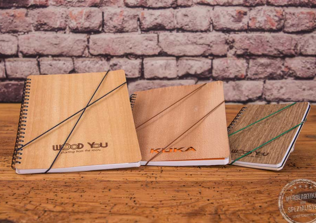 Wood You Notizbuch mit Echtholz Furnier Farbübersicht