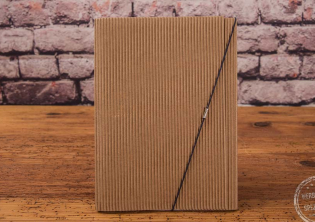 Notizbuch Echtholz Standard Einzelpackung in Recyclingkarton