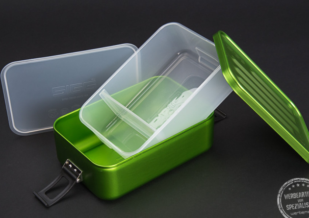 SIGG Metal Food Box green mit Trennwand