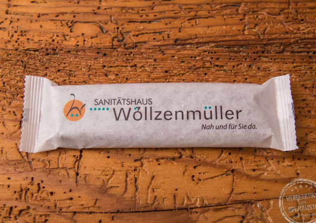 Schokoladenriegel nachhaltig verpackt