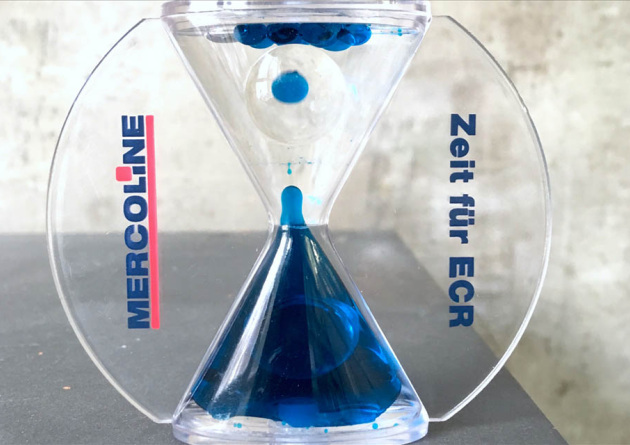 Sanduhr mit Werbeanbringung Paradox