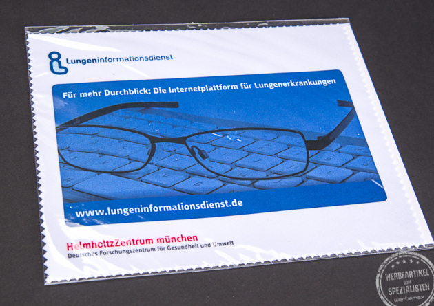 Brillenputztuch bedruckt made in germany
