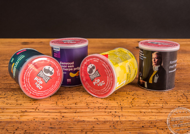 Pringles 40 g Dosen mit bedruckter Banderole