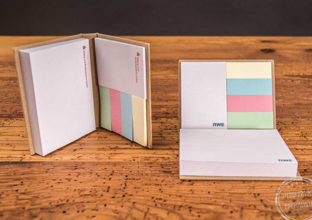 Haftnotizen mit recyceltem Papier als Werbeartikel