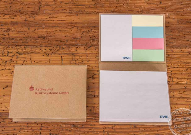 Recyclingpapier Haftnotizen-Set mit Werbedruck