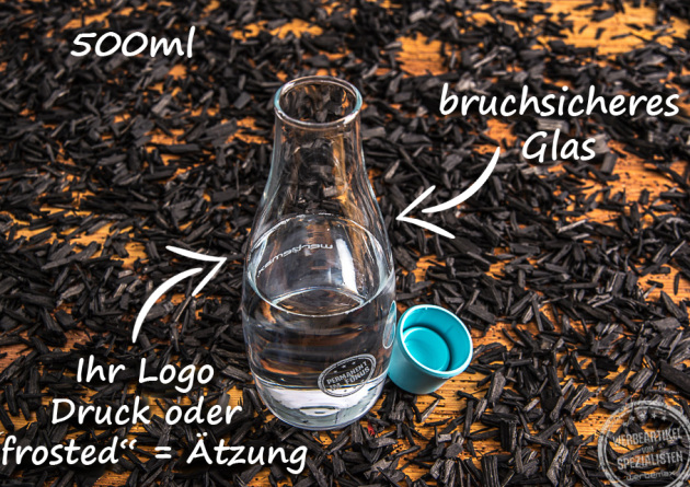 Retap Glasflasche mit Deckel und Beschriftungsmöglichkeiten als Werbeartikel mit Logo Gravur