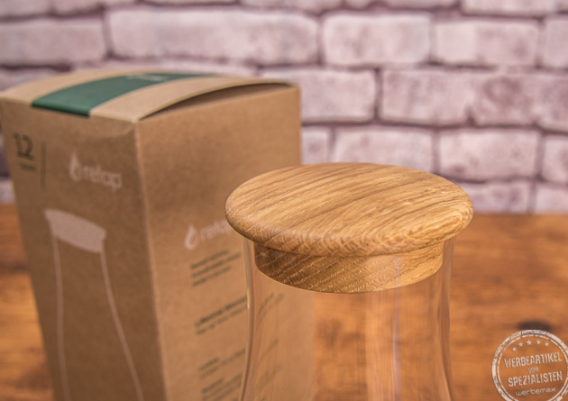 Retap Holzdeckel und Retap Glaskaraffe inklusive Verpackung 
