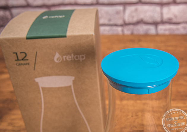 Retap Wasserkaraffe mit Deckel und Verpackung