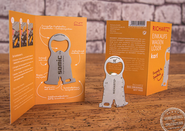 richartz karl einkaufswagenlöser mit logogravur