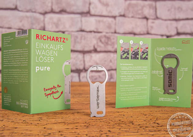 richartz pure einkaufswagenlöser mit Gravur