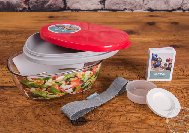 Salatbox mit Logo bedruckt