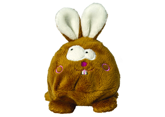 Schmoozie Hase Displayreiniger und Antistress-Knautschi mit Logo in Hasenform als Werbegeschenk.