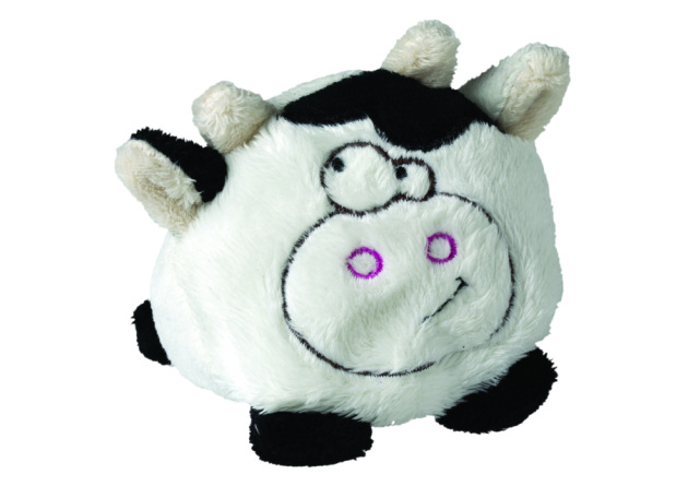 werbemax Schmoozies Minifeet Kuh mit Mikrofaserunterseite als Werbemittel f&uuml;r Molkereien uns K&auml;sehersteller.