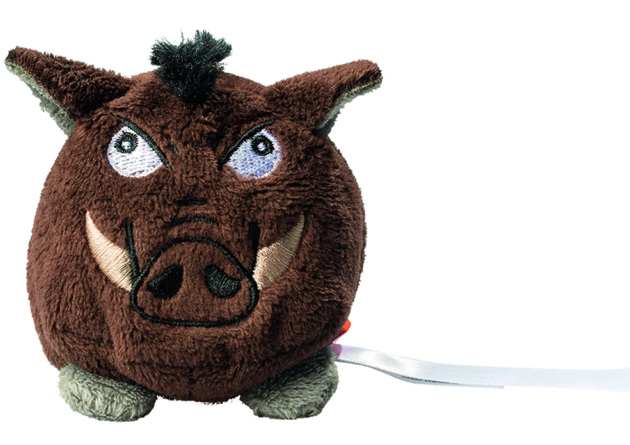 Schmoozies Minifeet Wildschwein als Merchandise f&uuml;r Wildparks.