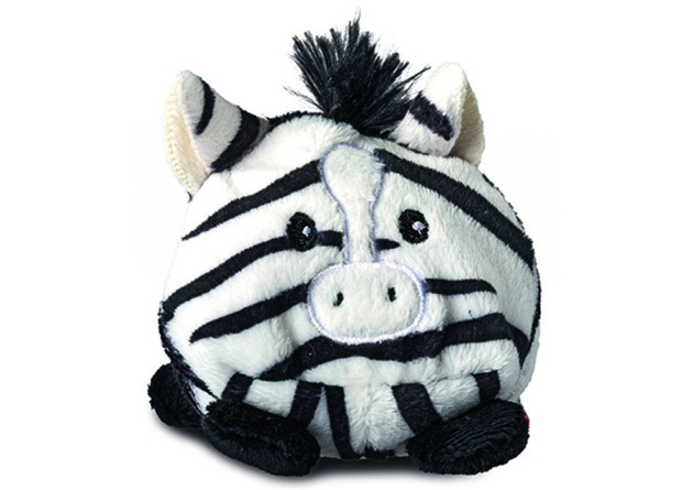werbemax Schmoozies Minifeet Zebra mit Mikrofaserunterseite