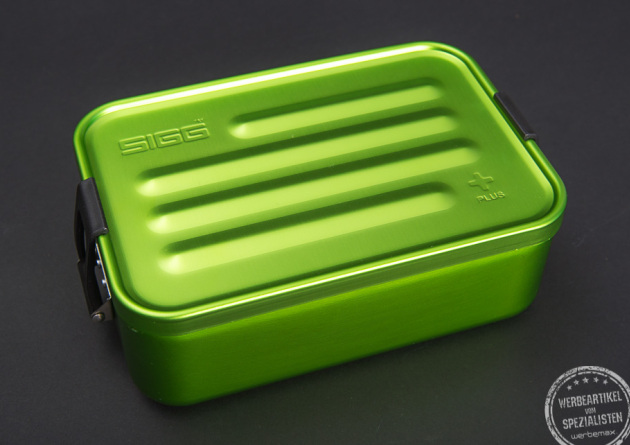 Sigg Lunchbox aus Alu mit Lasergravur