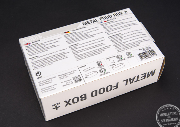 SIGG box Verpackung Rückseite