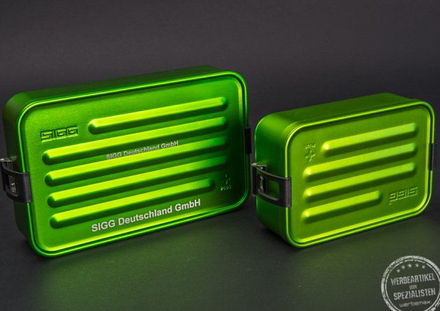 SIGG Metal Food Lunchbox als Werbeartikel in 2 Gr&ouml;&szlig;en 