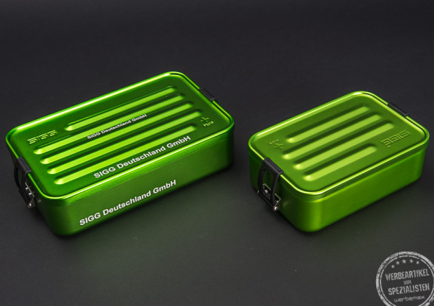 Aluminium Brotzeitdose von SIGG in Gr&uuml;n 