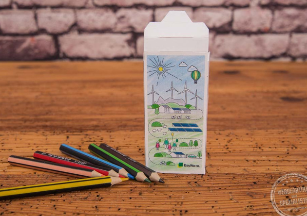6 Buntstifte im Etui als Werbegeschenk