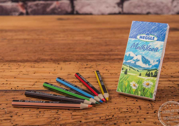 6er Buntstifte Etui mit Logo