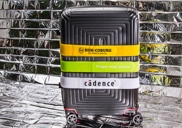 werbemax Speedstrap Kofferband mit Klett und Logodruck