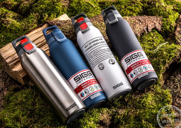 Markenartikel mit Logo Isolierflasche Hot and Cold von Sigg