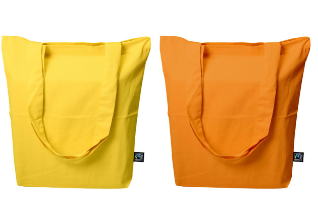 Baumwolltaschen Edda in orange und gelb als Werbeartikel 