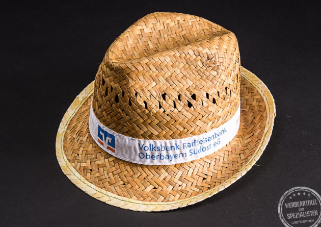 Stohhut mit Firmenlogo