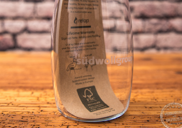 gravur glasflasche retap