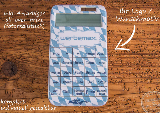 indidvidueller Taschenrechner im Bavarian Style