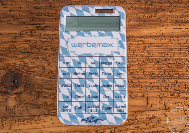 Taschenrechner mit bayerischen Zahlen