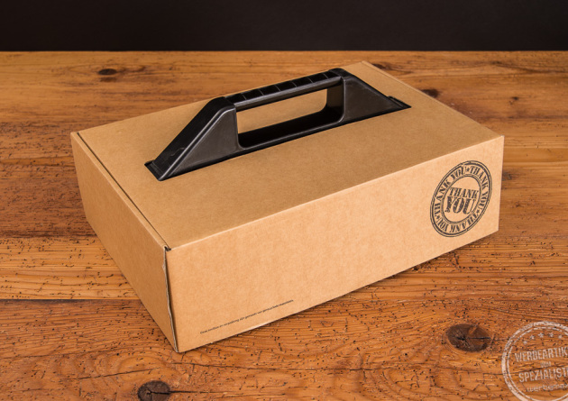 Toolbox Werkzeugbox als Werbeartikel mit Logodruck auf Verpackung