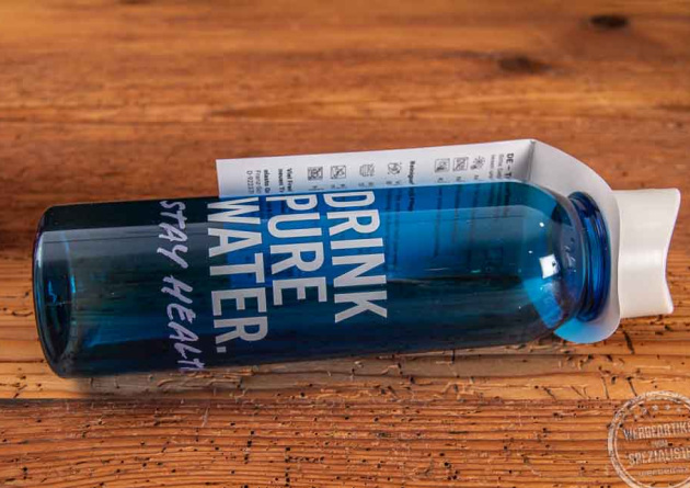 Trinkflasche Active Wave blau mit Logodruck