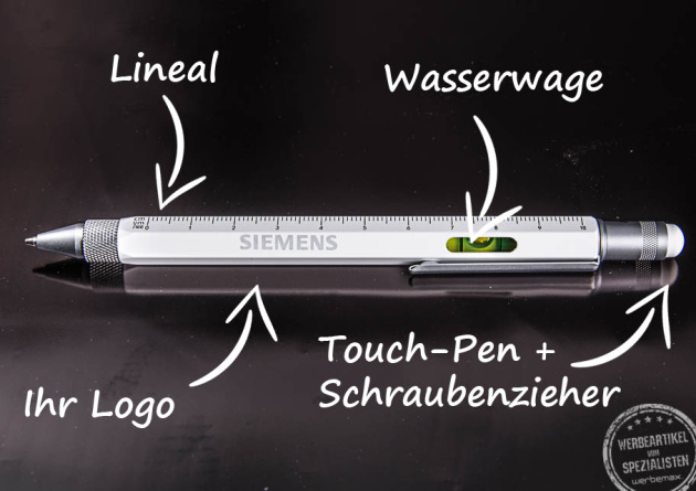 Handwerkerstift Construction Pen mit Bildbeschriftung als Werbegeschenk.