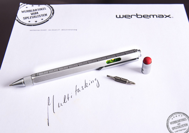 Konstruktions Stift von Troika mit Logo Gravur