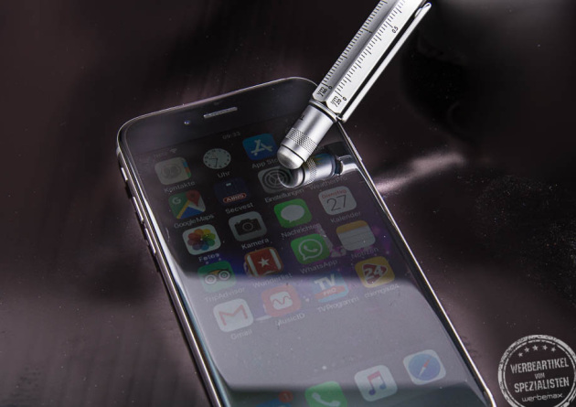 TROIKA CONSTRUCTION Multitasking-Stift mit Gravur als hochwertiges Kunden- und Mitarbeitergeschenk.