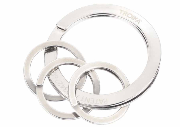 Schlüsselanhänger Nail Guard von Troika, ohne Schlüssel mit 3 Schlüsselringen und nagelfreundlichem Schlüsselwechsel