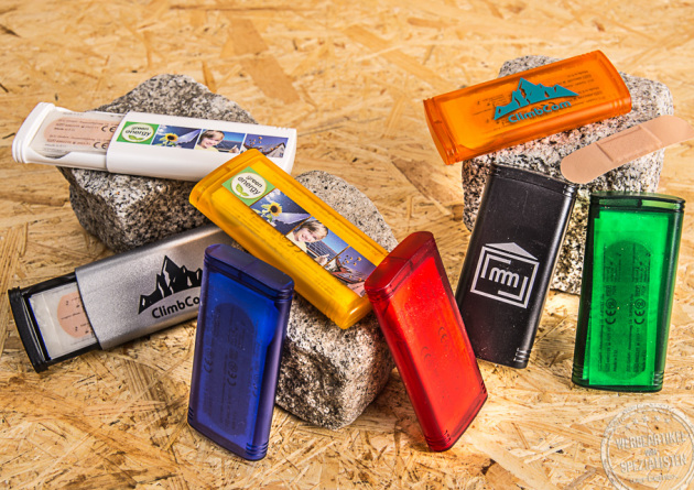 Pflasterbox mit Logo