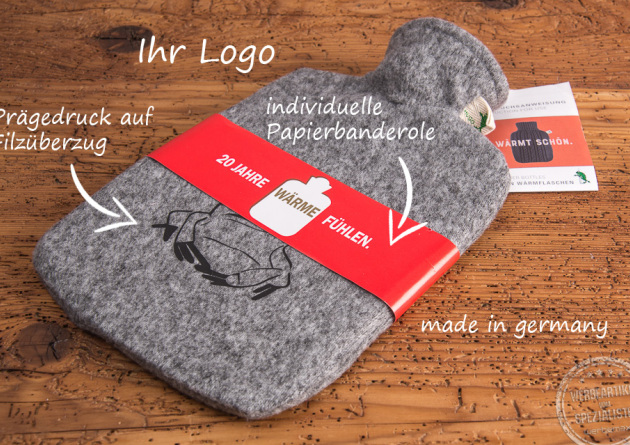 inidividuell bedruckbare Wärmflasche