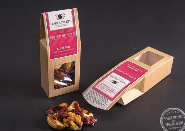 Nussmischungen von wellnuss als Werbeartikel einsetzen